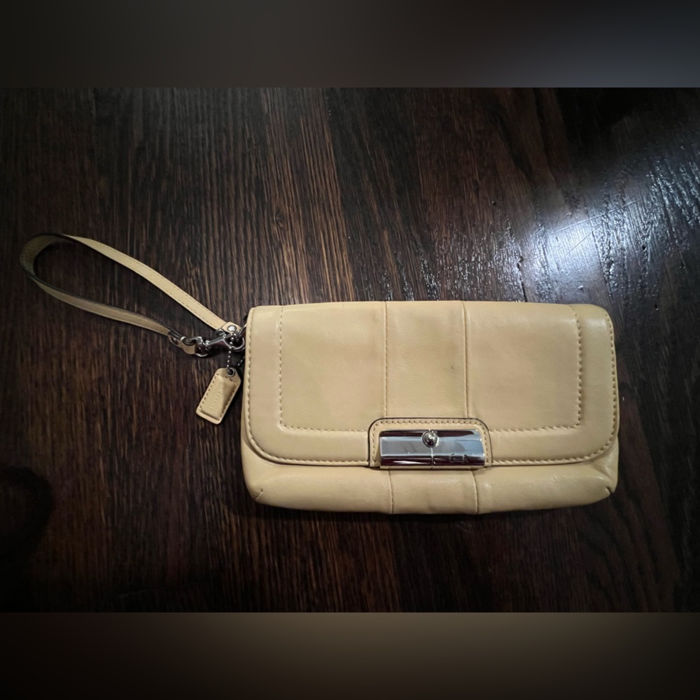 Coach Yellow Wristlet